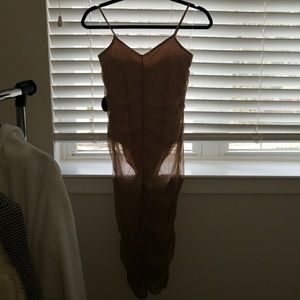 See through body suit dress